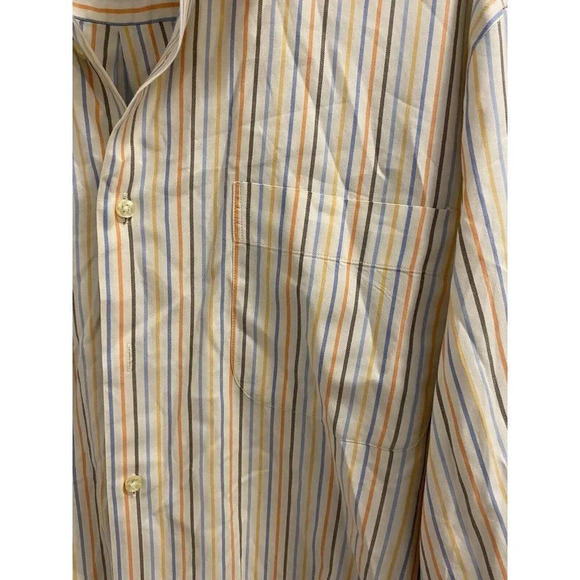 PETER MILLAR STRIPED BUTTON UP SHIRT - SIZE MEDIUM - - Picture 4 of 8